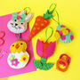 Easter Characters Felt Decoration Diy Craft Kit, thumbnail 1 of 2