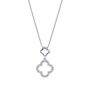 Diamond Set Quatrefoil Pendant Necklace In 9ct Gold, thumbnail 5 of 6