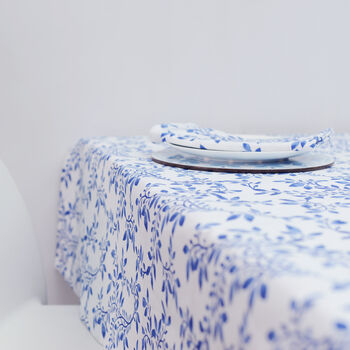 Eight Seater Tablecloth, Blue And White, 12 of 12