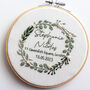 Personalised Wedding/Engagement Wreath Hand Embroidery, thumbnail 6 of 6