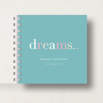 Personalised 'Dreams' Bucket List Small Notebook, 9 of 10