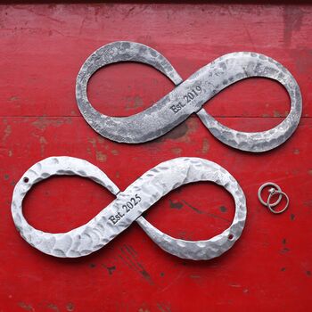 11th Anniversary Gift Steel Infinity Sculpture, 3 of 11
