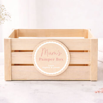 Personalised Luxury Pamper Box For Mum Personalised Gift Crate Mothers Day Gift Idea, 2 of 6