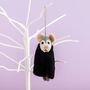 Personalised Felt Vampire Mouse Halloween Decoration, thumbnail 5 of 5