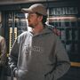 Leiho Varsity Print Grey Hoodie, thumbnail 2 of 4