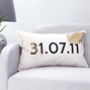 Personalised Tropical Date Cushion, thumbnail 1 of 3