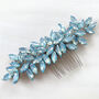 Enya Sky Blue Crystal Hair Comb, thumbnail 3 of 6