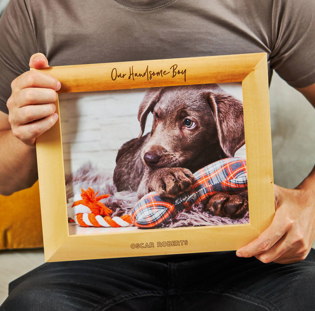 Wooden Personalised Pet Photo Frame