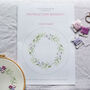 Sage And Lilac Wreath Embroidery Hoop Kit, thumbnail 8 of 8