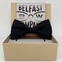 Irish Linen Bow Tie In Black, thumbnail 2 of 2