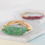 Emerald May Birthstone Sterling Silver Bracelet, thumbnail 3 of 4