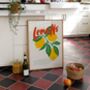 Retro Lemons Kitchen Print, thumbnail 2 of 3