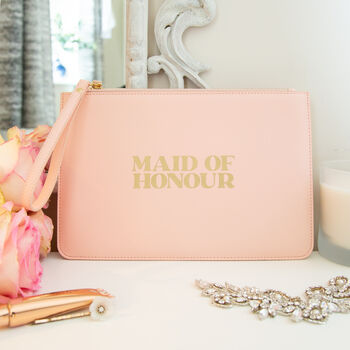 Maid Of Honour Wedding Gift Clutch Bag, 2 of 5
