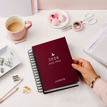Personalised Classic 2026 Daily Diary, 5 of 9