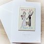 Wedding Card, Personalised, Embroidered, thumbnail 5 of 12