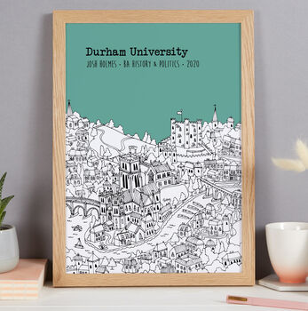 Personalised Durham Graduation Gift Print, 4 of 9