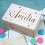 Personalised Wooden New Baby Keepsake Box, thumbnail 2 of 3