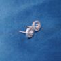 Moon And Star Sterling Silver Stud Earrings, thumbnail 5 of 7