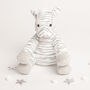 Unisex Zebra Plush Toy And Star Blanket Baby Gift Set, thumbnail 4 of 5
