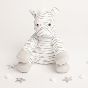 Unisex Zebra Plush Toy And Star Blanket Baby Gift Set, 4 of 5
