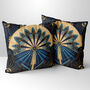 Deco Elegance In Blue Art Deco Cushions Design One, thumbnail 1 of 8