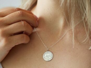Sterling Silver Edwardian Sixpence Coin Necklace, 2 of 7