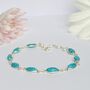Solid Silver Bracelets With Natural Turquoise Gemstones, thumbnail 2 of 4
