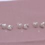 Sterling Silver Embedded Crystal Heart Stud Earrings, thumbnail 3 of 7