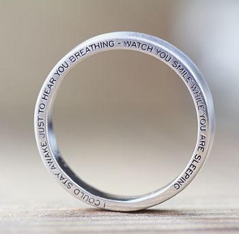 The Halo Personalised Silver Ring, 3 of 5