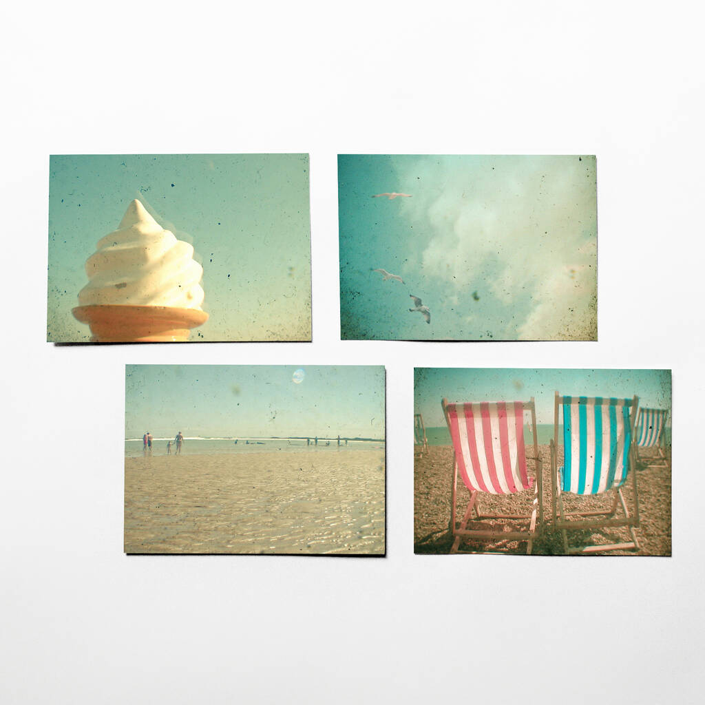 Set Of Four Coastal Postcards. The Sea, 1 of 6