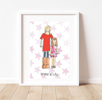 Personalised Family Illustration Print, 7 of 10