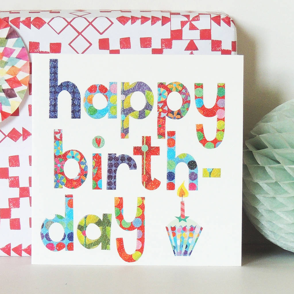 Sparkly Birthday Card By Kali Stileman Publishing | notonthehighstreet.com