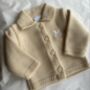 Personalised Beige Knitted Cardigan, thumbnail 2 of 7