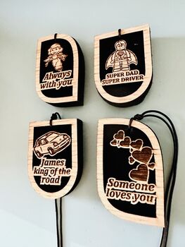 Superhero Personalised Luxe Car Air Freshener, 3 of 5