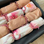 Four Personalised Floral Pink Christmas Crackers, thumbnail 1 of 9