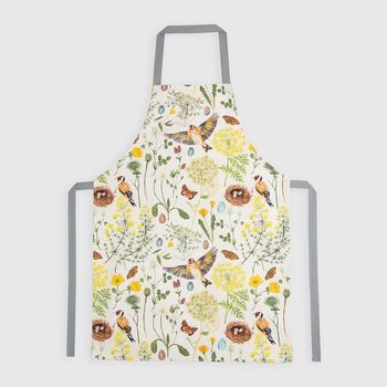 Goldfinch And Buttercup Floral And Bird Apron, 4 of 4