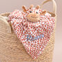 Personalised Giraffe Comforter – Baby Lovey Blanket, thumbnail 5 of 9