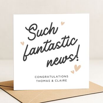 Congratulations Fantastic News Card For Couple, 2 of 8