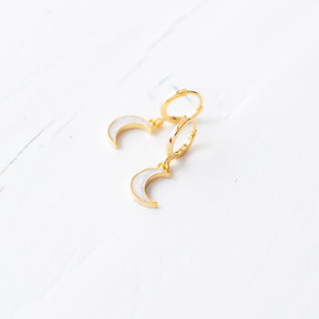 Tiny Crescent Earrings, 4 of 8