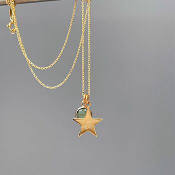 Personalised Star Birthstone Necklace, 3 of 10
