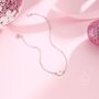 Sterling Silver Extra Tiny Crescent Moon Bracelet, thumbnail 4 of 11