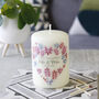 Floral Heart Happy Engagement Candle, thumbnail 5 of 12