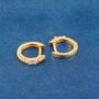 Gold Cz Huggie Hoop Earrings, thumbnail 4 of 7
