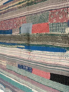 Double Sided Stunning Hand Stitched Kantha Quilt, 7 of 7