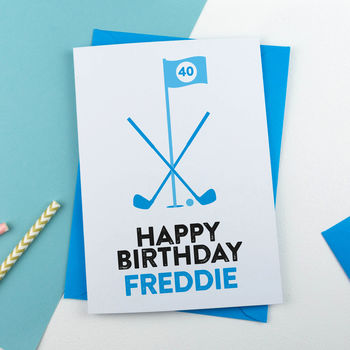 Golf Birthday Card Personalised, 3 of 3