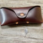 Chocolate Brown Personalised Leather Glasses Case, thumbnail 6 of 10