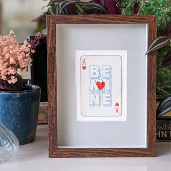 Be Mine Vintage Playing Card Gift Print, 2 of 4