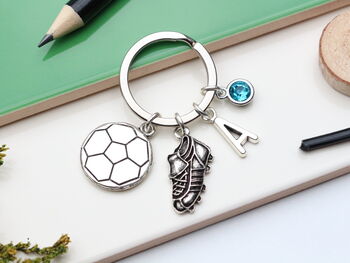 Football Personalised Keyring Football Fan Gift, 2 of 9