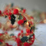 Holly And Berry Christmas Fairy Light String, thumbnail 2 of 5