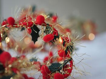 Holly And Berry Christmas Fairy Light String, 2 of 5
